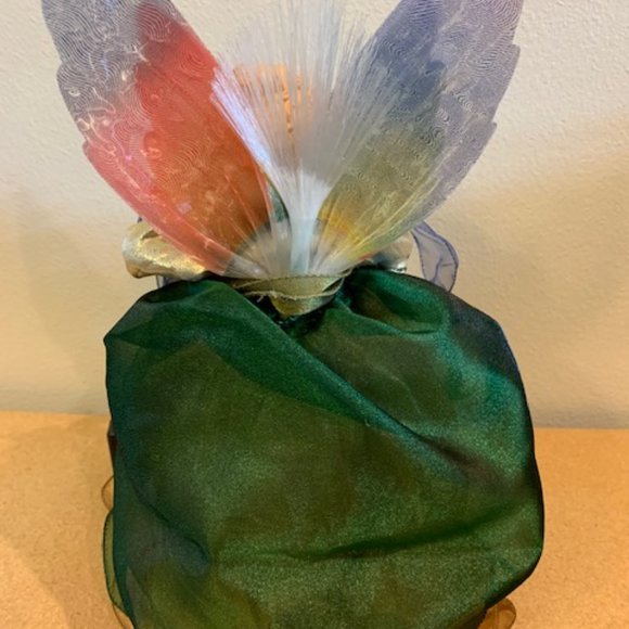 Vintage 2000 12" White Fibre Optic Angle Porcelain Tree Topper Original Box - Picture 4 of 10